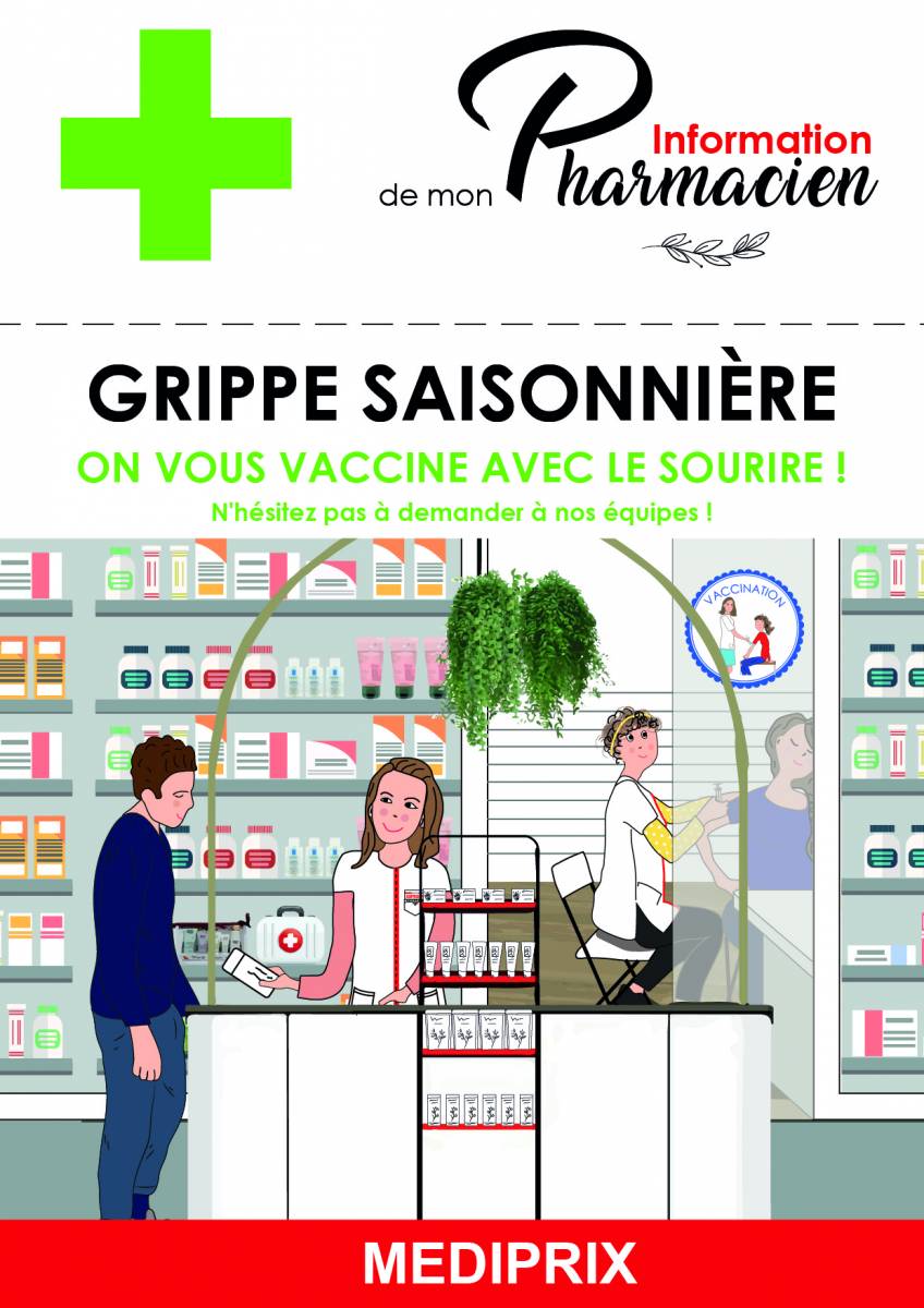 Vaccins grippe disponibles dans votre pharmacie de la gavotte aux pennes mirabeau